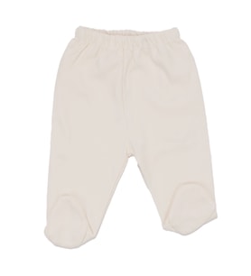 Unisex Patikli Ekru Penye Patikli Tek Alt