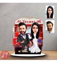 Kişiye özel Alyazmalım yeşilçam tasarımlı Sevgili Hediyesi ,sevgililer günü Karikatür Hediyesi, Karikatür hediye,  Sevgililer günü Hediyesi