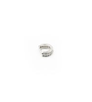Zirkon Taşlı Şık Halka Tragus Piercing – Gümüş  Hipoalerjenik, Dayanıklı