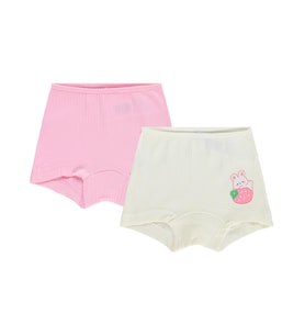 Civil Girls Çilek Ribana 2-10 Yaş Kız Çocuk 2'li Boxer - Standart
