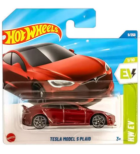 Hot Wheels Tesla Model S Plaid - Kırmızı (1/64) 2025 Üretim