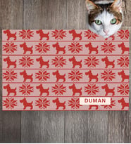 Monnhein Pet Mat – Kişiselleştirilebilir Kaymaz Mama Altlığı, 50x35 cm