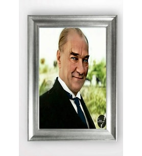 Gümüş Çerçeveli Atatürk Tablo cv753