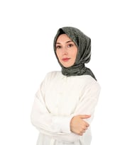 Bursa İpek Haki Sanat Desen Twill İpek Eşarp