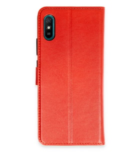 Redmi 9A Kılıf Trend S Plus Kapaklı Kılıf - Kırmızı