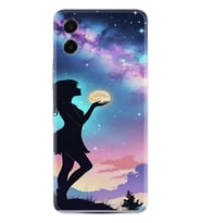Samsung Galaxy A07 (SM-A075F) Kılıf Boutique Baskılı Resimli Woman in Moon Pcode -005