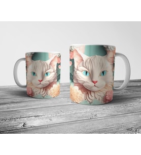 Pixxa Kedi Cat Optik İllüzyonlu Kupa Bardak Model 5