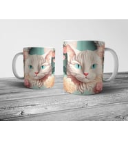 Pixxa Kedi Cat Optik İllüzyonlu Kupa Bardak Model 5