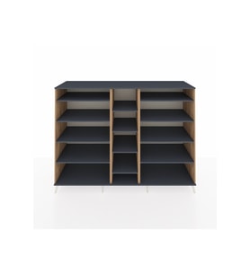 Kronos Dolap 11 Raflı  220x59x163 Çam-Antrasit
