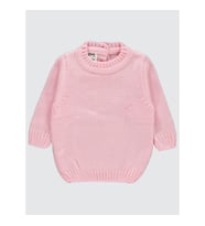 Civil Baby Kız Bebek Triko Kazak 6-18 Ay Ekru (Pembe)