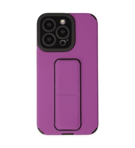 iPhone 14 Pro Kılıf Mega Standlı Silikon - Mor