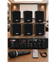 Lastvoice Black Soft Paket-4 Hoparlör Anfi Mikrofon Mağaza Ses Sistemi