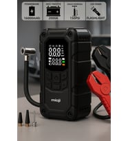 Mioji D8H Plus 4in1 16000MAH 2000A Akü Takviye + Hava Pompası + Led Fener + Powerbank (Siyah)