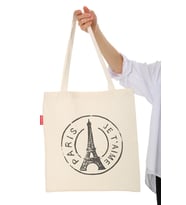Paris Baskılı Bez Çanta