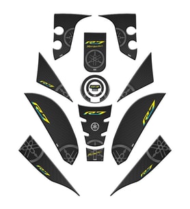 YAMAHA R7 2021-22 UYUMLU FULL TANK PAD SET 007