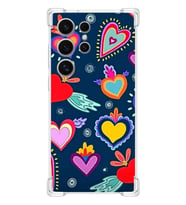 PrintiFy Samsung Galaxy S24 Ultra Uyumlu Retro Color 3 Baskılı Şeffaf Köşe Korumalı Antişok Kılıf