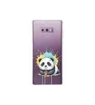Samsung Galaxy Note 9 ile Uyumlu Splash Panda Tasarımlı Şeffaf Silikon Kılıf