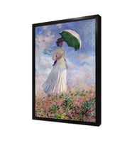 Woman With A Parasol Facing Left Çerçeveli Mdf Tablo