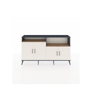 Arges Konsol 4 Raflı 4 Kapaklı 176x30x99 Antrasit-Aytaşı/Çam
