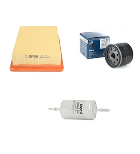 Bosch Filtre Bakım Seti Alfa Romeo 145 146 1.6 Benzinli 120 Beygir AR 38201 AR 67601 Hava + Yağ f. + Yakıt Filtre Bosch