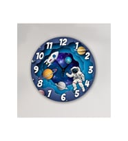 bilge Tasarım Çocuk Odası Duvar Saati 30 x 30 CM (Çok Renkli)