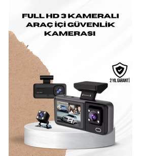 Wi-fi Bağlantılı Full Hd Araç Kamera Seti 3 Kameralı Park Koruma Ve Döngü Kayıt