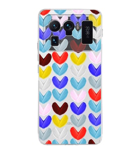 PrintiFy Xiaomi Mi 11 Ultra ile Uyumlu Water Color 1  Kamera Korumalı Şeffaf  Kılıf