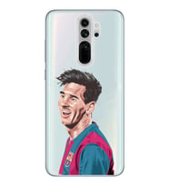 Redmi Note 8 Pro Uyumlu Lionel Messi Tasarımlı Şeffaf Telefon Kılıfı