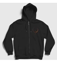 Presmono Unisex Siyah Logo Oyun Quake I Fermuarlı Kapüşonlu Sweatshirt 511587tt