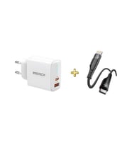 Rosstech 20W Pd Yeni Nesil Şarj Adaptörü + 27W Usb-C To Lightning Hızlı Şarj Kablosu Seti