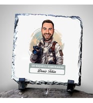 Kişiye Özel Hediye Karikatürlü En Başarılı Erkek Kameraman Dekoratif Taş