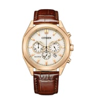 Citizen CA4593-15A Eco Drive Deri Kordonlu Kahverengi Erkek Kol Saati