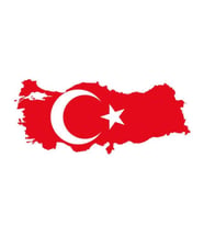 Türkiye Bayrağı Araba Sticker Ufak Boy 19CM Eninde