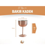 BAKIR ŞARAP KADEHİ (2'li) MAT BAKIR RENK