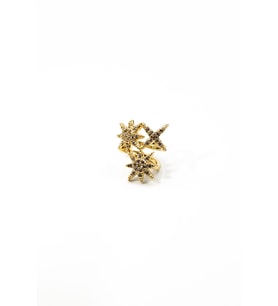 Zirkon Taşlı Kuzey Yıldızı Earcuff – Gold, Sıkıştırmalı, Anti Alerjik Kıkırdak Küpe