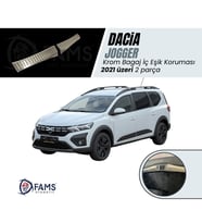 Dacia Jogger Krom Bagaj İç Eşik Koruma 2 Parça 2021> Paslanmaz Çelik