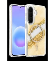 Onegif Galaxy A56 Lotus Simli Magsafe Kapak - Gümüş
