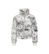 Only Onlmia Short Aop Puffer Kadın Günlük Mont 15293753-BRIGHT-WHITE Beyaz