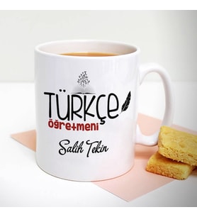 Türkçe Öğretmenine Hediye Kupa Bardak