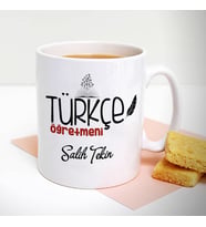 Türkçe Öğretmenine Hediye Kupa Bardak