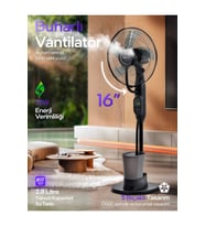 Auhma ACFN01 16 İnç 5 Bıçaklı 2.8 Litre Kapasiteli Buharlı Güçlü Vantilatör
