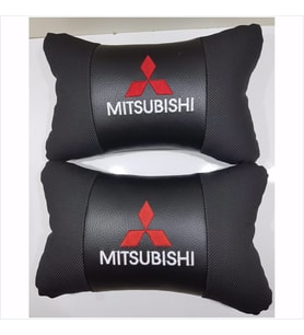 Mitsubishi Carisma koltuk koltuk kılıf uyumlu yastık - araç logo ve marka nakışlı 2li set