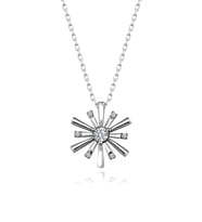 Gümüş Swarovski Zirconia Taşlı Kartanesi Kadın Kolye