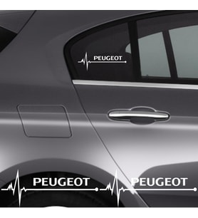 Peugeot 106 İçin Uyumlu Aksesuar Oto Ritim Sticker 2 Adet 20*9 Cm
