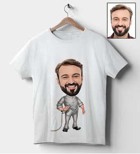 Kişiye Özel Boyacı Tasarımlı Karikatür Tişört