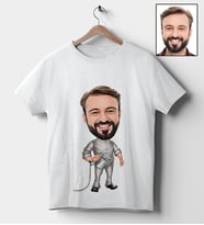 Kişiye Özel Boyacı Tasarımlı Karikatür Tişört