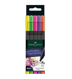 Faber Castell Grip Finepen Neon 5Li Renkli Kalem