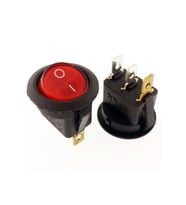 Ic-131 Yuvarlak Işıklı Anahtar On-off 3p 2 Li Paket Halinde