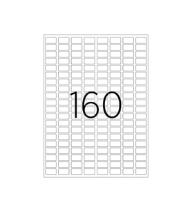 A1 Etiket Lazer Etiket tw-2280 100 A4 Sayfa Lazer Etiket 22 x 12 mm Boyutunda 1 A4 Sayfada 160 Etiket