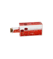 KIRMIZI SU KALP - YILDIZ DİKDÖRTGEN MİKA ŞİŞE YÜZEN BATMAYAN DEKORATİF BİBLO AKVARYUM4.2X6.4X17CM (5